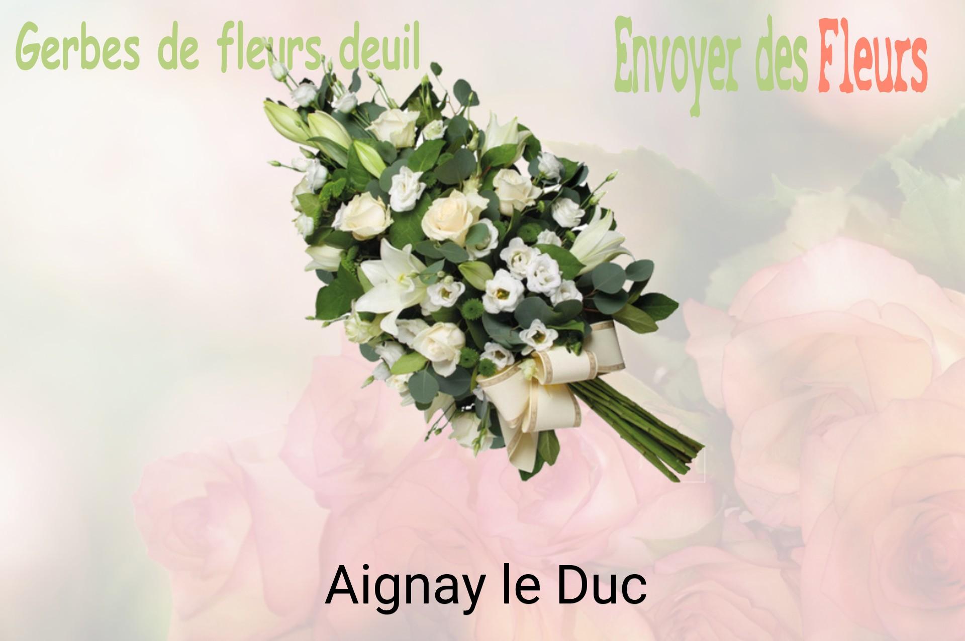 Gerbe de fleurs de deuil livrée à Aignay-le-Duc